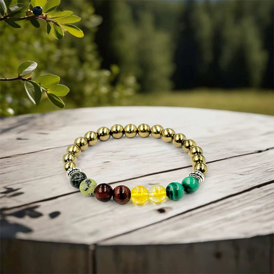 Business Growth Bracelet – Natural Energy Stone Bracelet for Success, Wealth & Prosperity | Entrepreneur Lucky Charm
