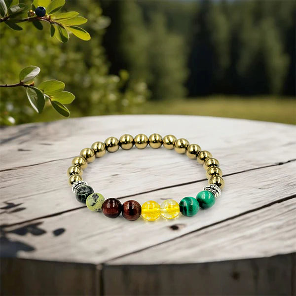 Business Growth Bracelet – Natural Energy Stone Bracelet for Success, Wealth & Prosperity | Entrepreneur Lucky Charm