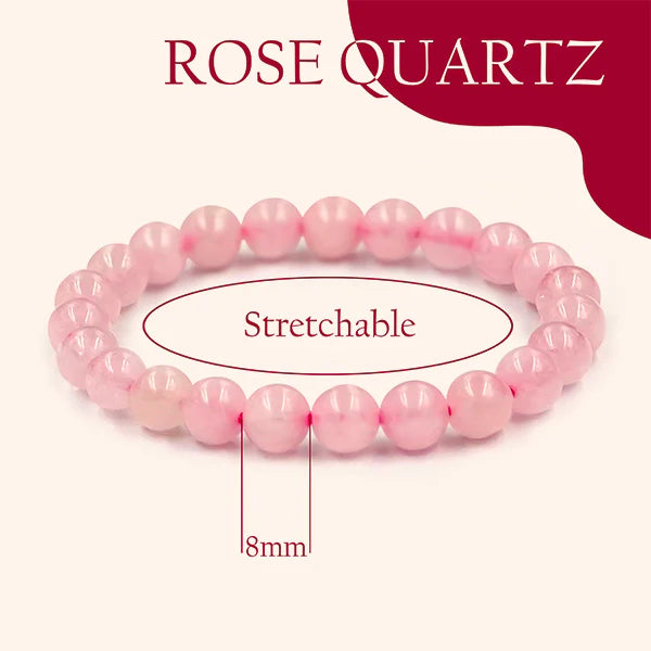 Rose Quartz Bracelet – Natural Love & Emotional Healing Gemstone Bracelet