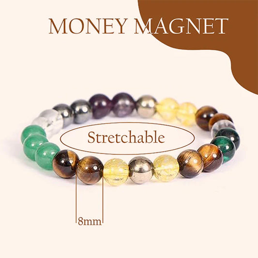 Money Magnet Bracelet – Pyrite Richness & Magnetic Energy Stone Bracelet for Abundance & Saving