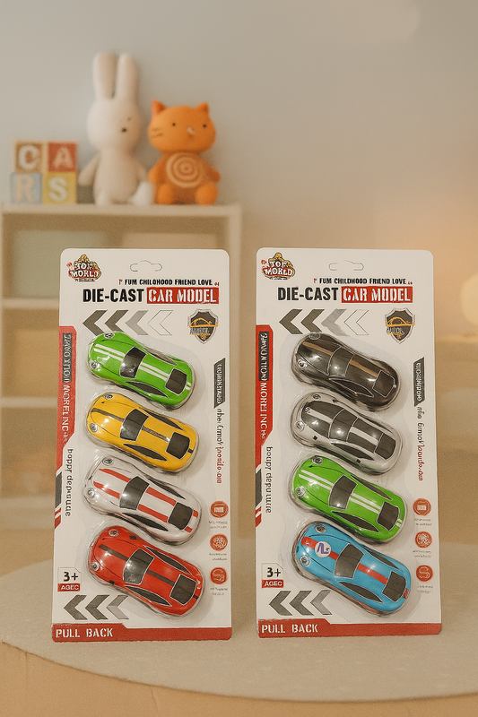 Pull‑Back Car Set for Kids – 4 pcs